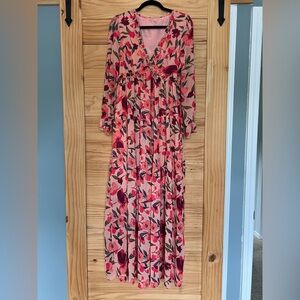 Floral V-Neck Maxi Dress